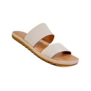 SOREL Ella™ II Slide Double Strap Tan Leather Sandals – Women's Size 9